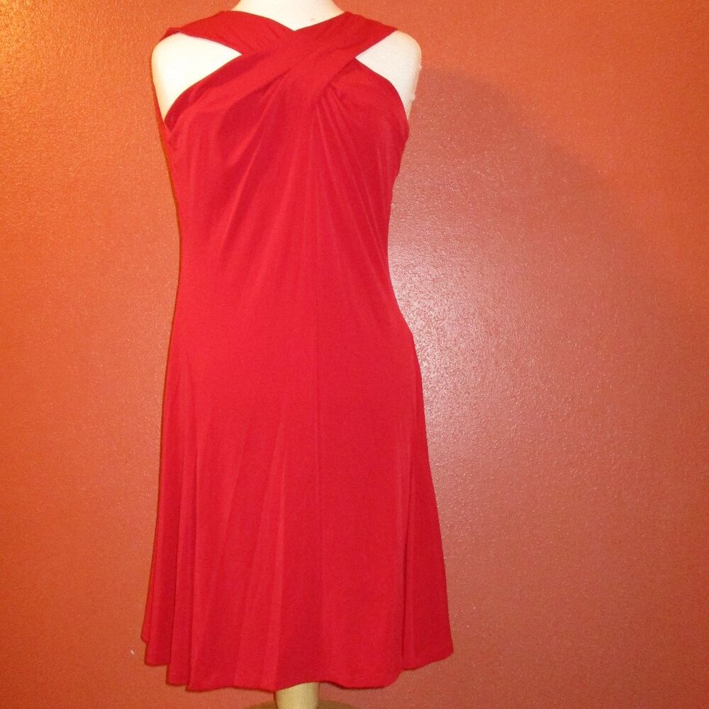 MICHAEL Michael Kors Dress NEW Woman Size 14 Red Zip Back Company Party Dress